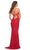 La Femme - 30545 V-Neck Cutout Jersey Gown Evening Dresses