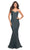 La Femme - 30549 Strapless Jersey Gown Special Occasion Dress 00 / Dark Emerald