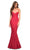 La Femme - 30549 Strapless Jersey Gown In Red