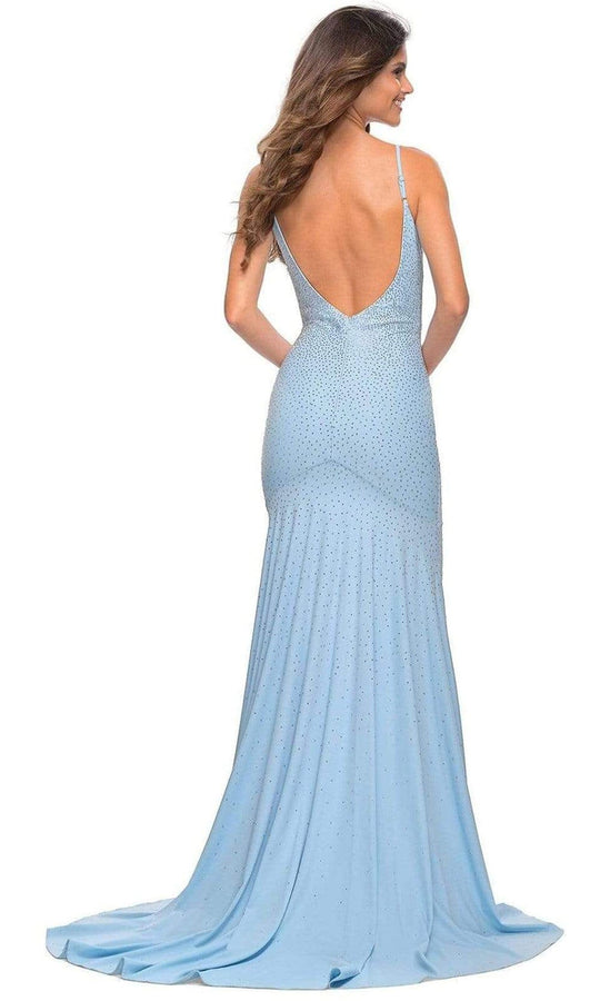 La Femme - 30563 Beaded Square Neck Long Gown