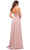 La Femme - 30571 Spaghetti Strap Cross Bodice Gown Prom Dresses