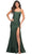 La Femme - 30587 Ruched Trumpet Gown Prom Dresses 00 / Dark Emerald