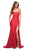 La Femme - 30587 Ruched Trumpet Gown Special Occasion Dress 00 / Red