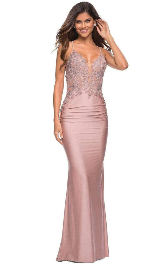 La Femme - 30596 Embellished Bodycon Long Dress