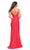 La Femme - 30602 V Neck Fitted High Slit Gown Prom Dresses