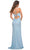 La Femme - 30604 V-Neck High Slit Gown Prom Dresses