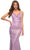 La Femme 30633 - Cross Strap Back Metallic Gown Special Occasion Dress