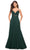 La Femme 30639 - Floral Lace V-Neck Evening Gown Special Occasion Dress