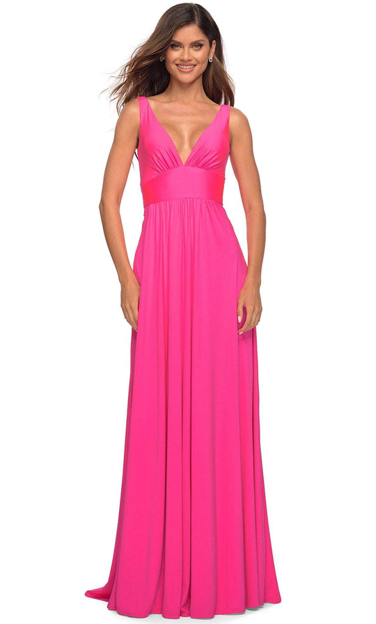La Femme 30669 - Sleeveless High Slit Evening Gown