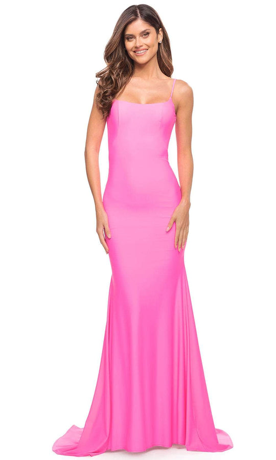La Femme 30682 - Neon Trumpet Evening Dress