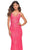 La Femme - 30684 V Neck Floral Lace Long Gown Prom Dresses