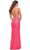 La Femme - 30684 V Neck Floral Lace Long Gown Prom Dresses