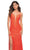 La Femme - 30687 Plunging Floral Lace Slit Gown Prom Dresses