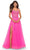 La Femme - 30755 Sweetheart Embroidered A-line Gown Prom Dresses 00 / Neon Pink