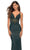 La Femme - 30757 V Neck Corset Sheath Dress Prom Dresses