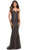 La Femme - 30762 Midnight Strapless Sheath Gown Prom Dresses 00 / Black
