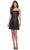 La Femme 30915 - Square Sequin A-Line Cocktail Dress Cocktail Dress 00 / Dark Emerald