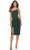 La Femme 30919 - One Shoulder Midi Homecoming Dress Special Occasion Dress 00 / Emerald