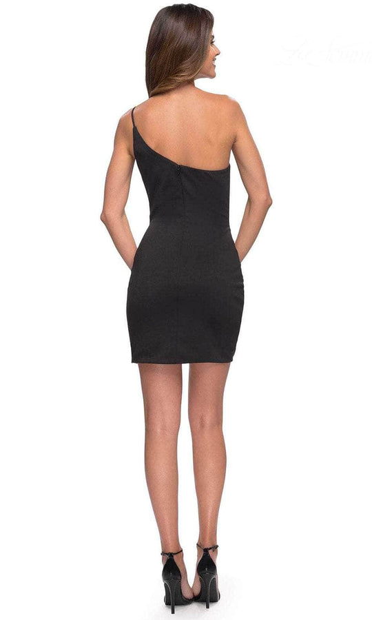 La Femme 30927 - Asymmetric Fitted Cocktail dress