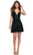 La Femme 30979 - Wide Waist V Neck Cocktail Dress Homecoming Dresses