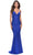 La Femme 30996 - Beaded Spaghetti Strap Prom Dress Special Occasion Dress 00 / Royal Blue