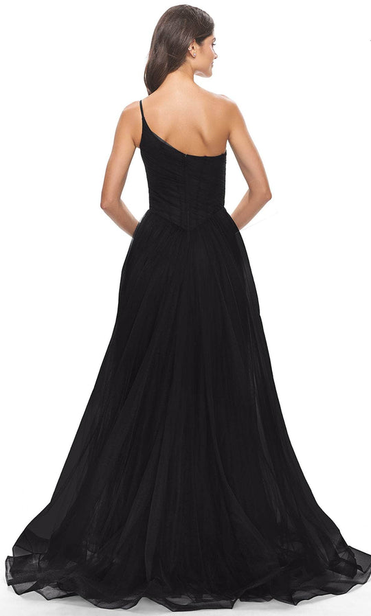 La Femme 31069 - Asymmetrical Prom Dress with Slit