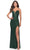 La Femme 31072 - Plunging V-Neck Sequin Prom Gown Special Occasion Dress 00 / Emerald