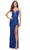 La Femme 31072 - Plunging V-Neck Sequin Prom Gown Special Occasion Dress 00 / Royal Blue