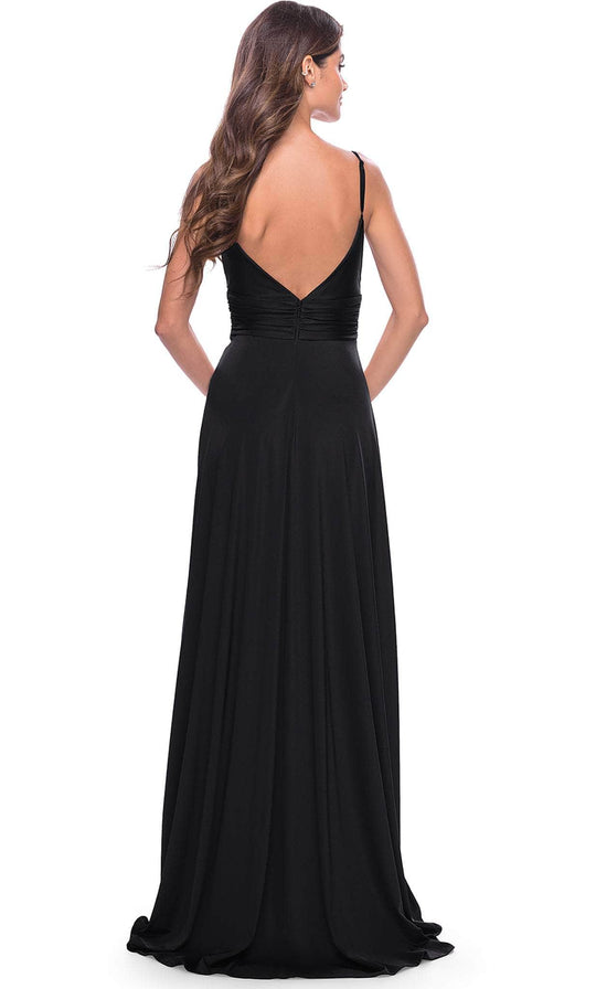 La Femme 31090 - Ruched V-Neck Prom Dress