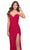 La Femme 31107 - V-Neckline Ruched Evening Dress Special Occasion Dress