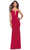La Femme 31114 - Ladder Strap Ruche Prom Dress Special Occasion Dress 00 / Red