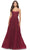 La Femme 31135 - Lace Embroidered Prom Dress Special Occasion Dress 00 / Dark Berry