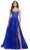 La Femme 31135 - Lace Embroidered Prom Dress Special Occasion Dress 00 / Royal Blue