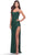 La Femme 31166 - Sequin Prom Dress with Slit Special Occasion Dress 00 / Emerald