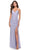 La Femme 31169 - Draped Sheath Prom Dress Special Occasion Dress 00 / Light Periwinkle