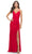 La Femme 31169 - Draped Sheath Prom Dress Special Occasion Dress 00 / Red