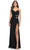 La Femme 31174 - Floral Cutout Prom Dress Special Occasion Dress 00 / Black