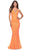 La Femme 31199 - Sequin V-Neck Evening Dress Special Occasion Dress 00 / Orange