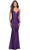 La Femme 31201 - Beaded Sheath Prom Dress Special Occasion Dress 00 / Royal Purple
