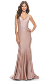 La Femme 31220 - Rhinestone Ornate Mermaid Prom Dress Special Occasion Dress 00 / Mauve2