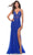 La Femme 31256 - Rhinestone Embellished A line Dress Special Occasion Dress 00 / Royal Blue