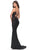 La Femme 31257 - Plunging Laced Trumpet Gown Special Occasion Dress