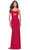 La Femme 31264 - Open Lace Jersey Long Dress Special Occasion Dress 00 / Red