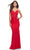 La Femme 31272 - Scallop Lace Prom Dress Special Occasion Dress 00 / Red