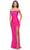 La Femme 31276 - Jeweled Off Shoulder Evening Dress Special Occasion Dress 00 / Neon Pink