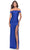 La Femme 31276 - Jeweled Off Shoulder Evening Dress Special Occasion Dress 00 / Royal Blue