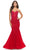 La Femme 31285 - Strapless Sweetheart Tulle Evening Dress Special Occasion Dress 00 / Red