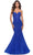 La Femme 31285 - Strapless Sweetheart Tulle Evening Dress Special Occasion Dress 00 / Royal Blue
