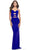 La Femme 31294 - Front Cutout Prom Dress Special Occasion Dress 00 / Royal Blue