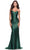 La Femme 31322 - Metallic Mermaid Prom Dress Special Occasion Dress 00 / Dark Emerald